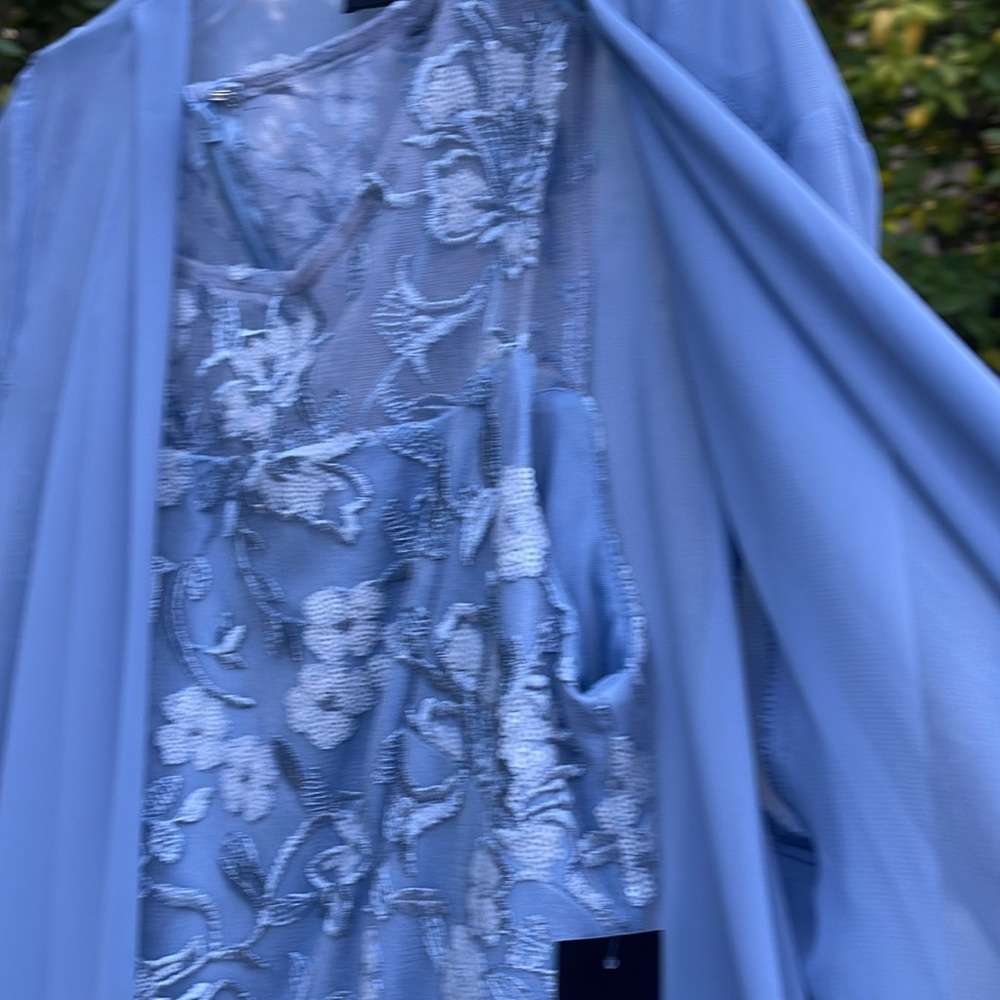 ALEX EVENINGS Short Embroidered Sheath Dress With Open Jacket - Picture 10 of 12